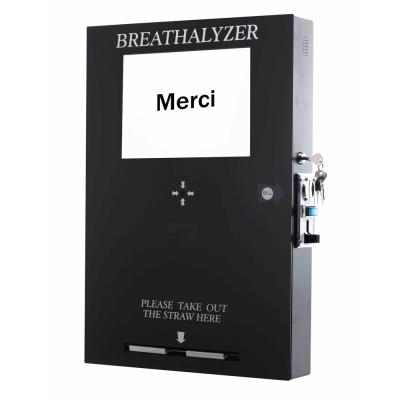 China Alcohol Breath Analyzer Wall Mount Wine Alcohol Tester Digital Coin Acceptor For French en venta