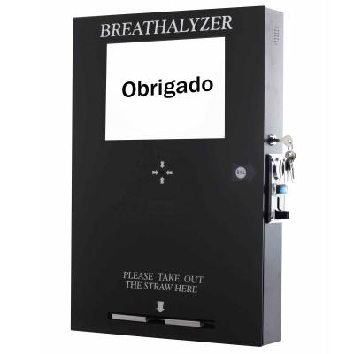 China Coin Operated Breath Alcohol Tester Security FUEL CELL SENSOR Breathalyzer With LCD TV en venta