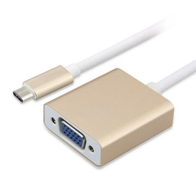 China COMPUTER USB C to VGA C Adapter USB 3.1 Type USB-C to VGA Female Adapter Cable for Macbook Samaung Huawei Google Chromebook ASUS for sale