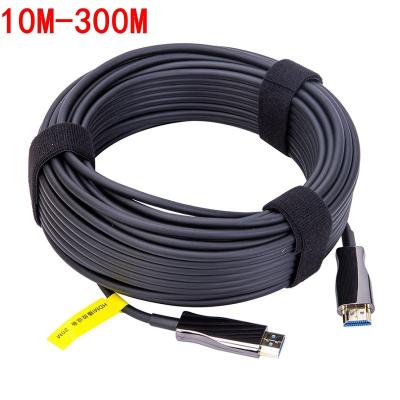 China OEM 10m 50m 100m 150m 300m High Speed ​​HDTV Fiber Optic HDTV Cable 4k 60hz Certified Long HDTV Cable Gold Plated for sale