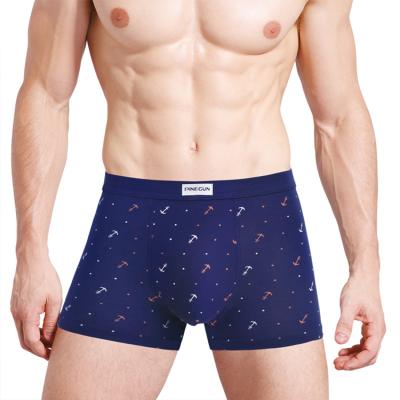 China Antibacterial Manufacturer OEM Antibacterial Underwear Boxer Briefs Printed Mid Rise Men's Breathable Briefs for sale