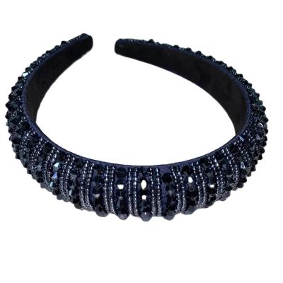 China Luxury Rhinestone Fashion Girls Rhinestone Headband Crystal Hair Accessories Full Diamond Rhinestone Headband for sale