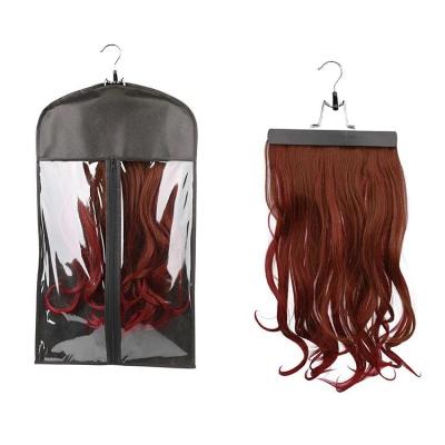 China Disposable Hair Extension Packaging Bags Wig Storage Bag For Hair Bag With Hanger for sale