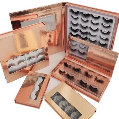 China Natural Wholesale Long Mink Eyelash Book Lashes 25mm Book Lashes for sale