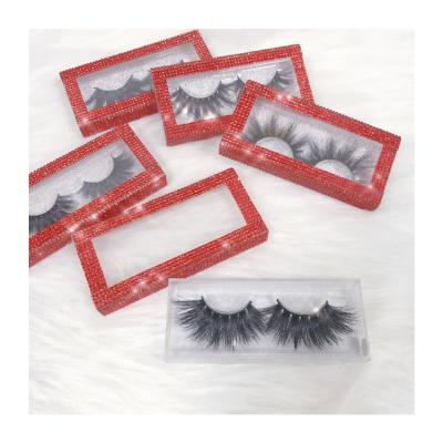 China Thick 3d mink eyelashes wholesale private label real faux fur eyelashes 25mm customize eyelash packaging SAMPLE for sale