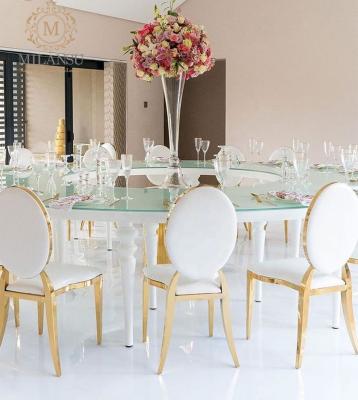 China New Modern Design S Shape Half Moon Wedding Table Dining Tables For Wedding And Event for sale