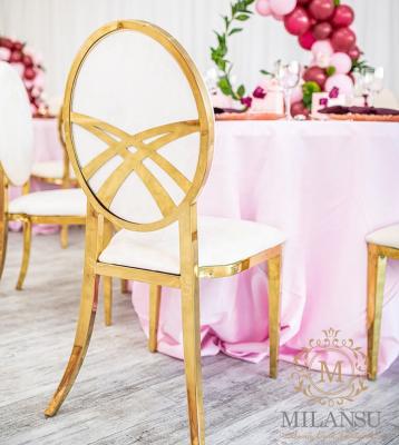 China Wedding Furniture Gold Adjustable Banquet (Other) Luxury Stainless Steel Chair for sale