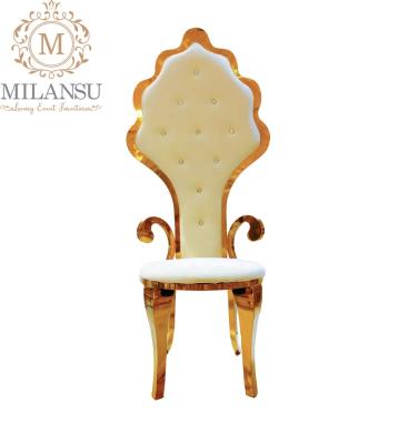 China (Other) Gold Adjustable Wedding Chair With Stainless Steel Wedding Chair Furniture Sales for sale