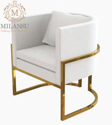 China Modern Adjustable Velvet Seat Stainless Steel Frame (Other) Luxury Wedding Chair With Armchair Events Supplies for sale