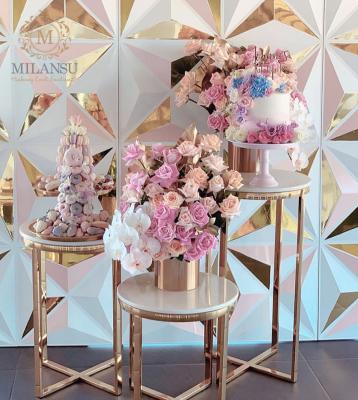 China Modern / Luxury High Quality Round Wedding Event Stainless Steel Flower Stand Rental For Sale for sale