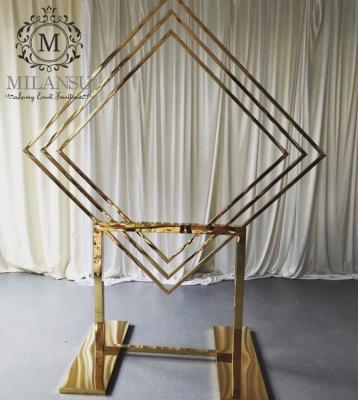 China Best Selling Stainless Steel Modern / Luxury Square Wedding Backdrop Arch Supplier for sale