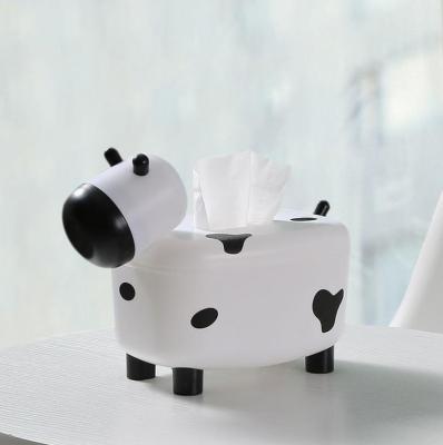 China Small Cow Style Paper Napkin Box Living Room Decoration Toothpick Convenient Dual-Use Creative Minimalist Multi-Function Extraction Box for sale