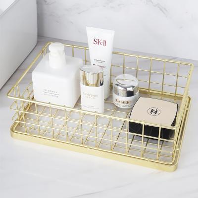 China Double Stand Viable Desktop Perfume Lipstick Perfume Shelf Dressing Table Skin Care Cosmetics Storage Box for sale