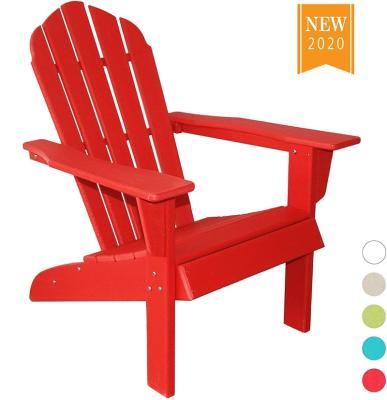 China Poly Modern HDPE Lumber Adirondack Chair, Red | Adult-size, weather resistant for patio deck garden, backyard and lawn furniture | for sale