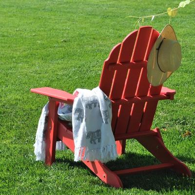 China Red Modern HDPE Poly Lumber Adirondack Chair, Weather Resistant For Garden, Backyard And Patio Deck Lawn Furniture for sale