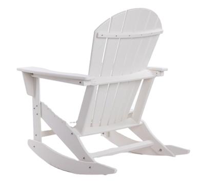 China Modern White HDPE Furniture Adirondack Smooth Rocking Rocking Chair For Patio Deck Garden for sale