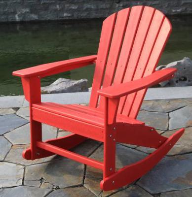 China Best Modern Manufacture HDPE Plastic Adirondack Rocking Chair for sale