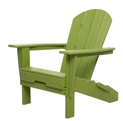 China Premium All Weather Folding Adirondack Chair , GREEN HDPE All Weather Folding Adirondack Chair For Backyard for sale