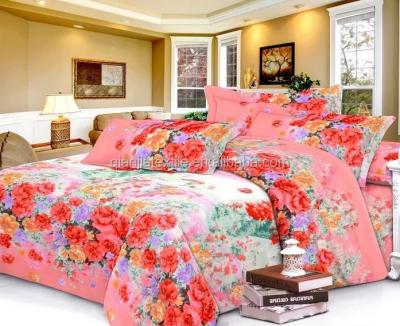 China Handfeel Fabric Soft 100% Polyester Printed Bed Sheets Fabric for sale