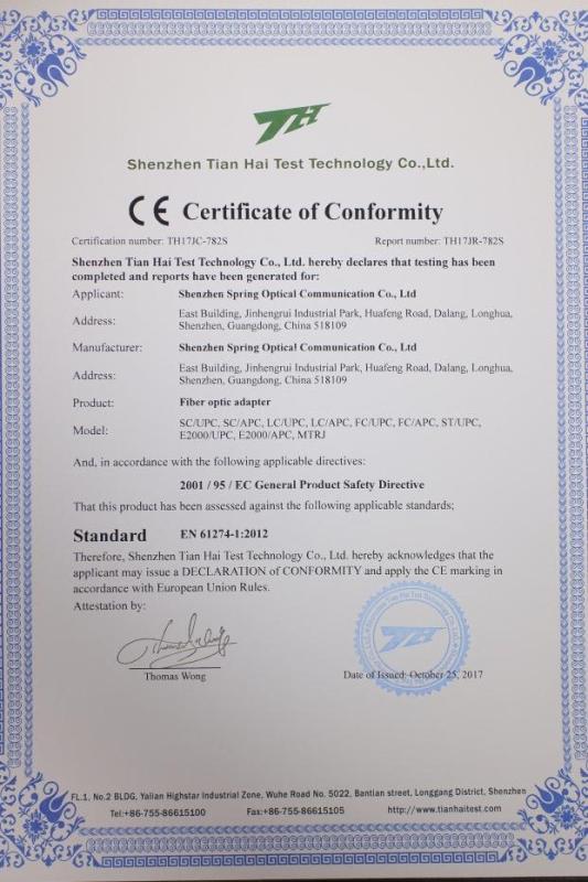 CE - Shenzhen Spring Optical Communication Co., Ltd