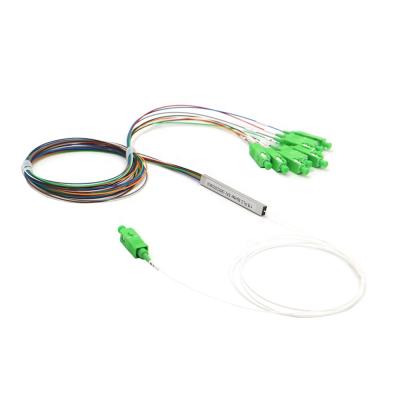 China Network Equipment 1*8 FTTH Mini Fiber Optic 1 x 8 FTTH 1 x 16 Fiber Splitter Steel Fiber Tube Optic Splitter PLC Circulator for sale