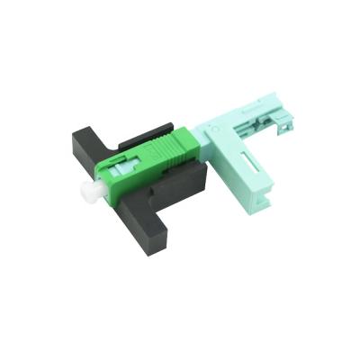 China FTTH FTTB FTTX Network Quick Click Connector Square Wedge Fiber Optic SC/APC Connector Quick Connector for sale