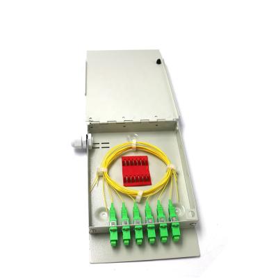 China Cold Steel FTB 106C SC APC Fiber Optic Metal 6Port Termination Box Distribution Box for sale