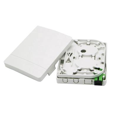 China Port Fiber Rosetas Indoor & Outdoor Terminales Box Of SC APC 1 Indoor Ftth Fiber Plastic Distribution Box for sale