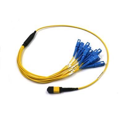 China 12F Breakout Cable Fiber Patch Cord SC To MPO Fiber Optic Patch Tie MPO Fiber Optic Cable for sale