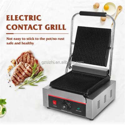 China Hotel 1800W Full Electric Fluted Non Stick Panini Maker Grill Panini Press Sandwich Touch Grill for sale