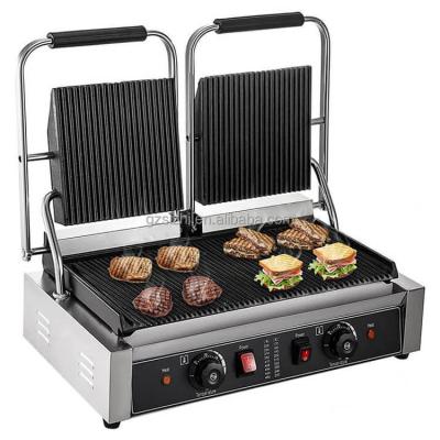 China High Quality Electric Touch Panini Grill Press Maker Hotel Double Plate Commercial Grill Sandwich for sale