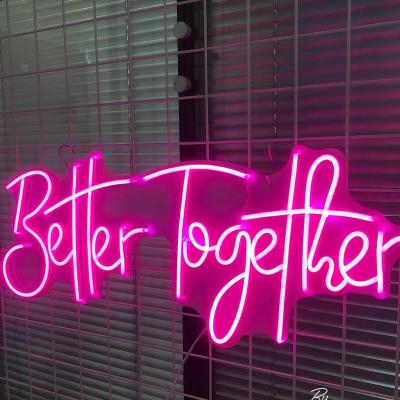 China Simple Manufacturer Supplier High Quality Acrylic PVC PVC Together Upgrade Custom LED Neon Sign For Wedding Party Party Wall Decor for sale