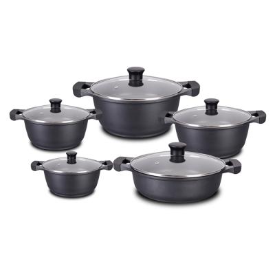 China 2021 Sustainable Customized Die Casting Aluminum Induction Nonstick Cookware Sets for sale