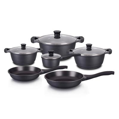 China 2021 Sustainable Customized Die Casting Aluminum Induction Nonstick Cookware Sets for sale