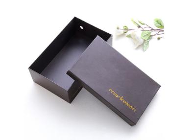 China CMYK Printing Black Gift Boxes Gold Stamping Logo With Coated Paper for sale