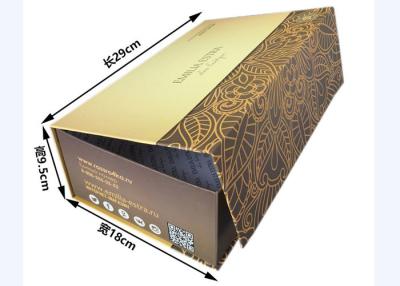 China Gold Stamping Rigid Gift Paper Box Lid And Base Style Crack Resistant for sale