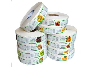 China Self Adhesive Labels / Custom Label Stickers Glossy Coated Paper With Rectangle Shape for sale