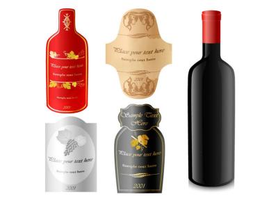 China PVC Waterproof Roll Custom Label Stickers / Wine Bottle Labels  Embossing for sale