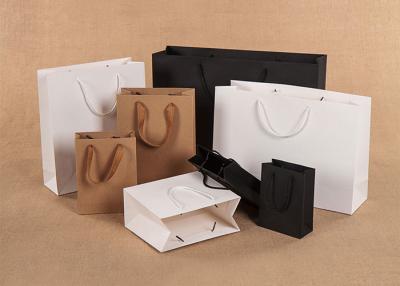 China Kraft Paper Shopping Bags Solid Color Printing Scratch Resistance for sale