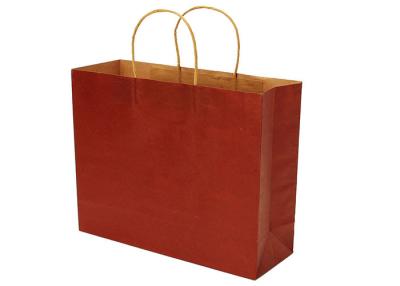 China Printed Own Logo Kraft Paper Bags Custom Design Silk Screen Printing for sale