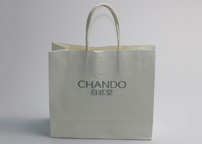 China Kraft Paper Shopping Bags With Twisted Rope Handle / White Paper Gift Bags for sale