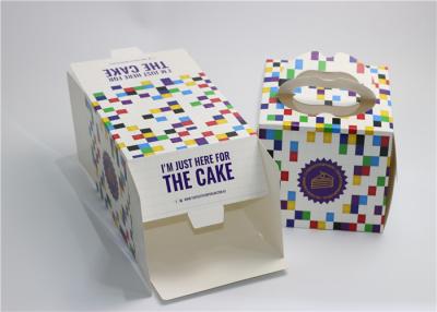 China Durable Cake Packaging Boxes / Birthday Cake Box Custom Printed Logo for sale