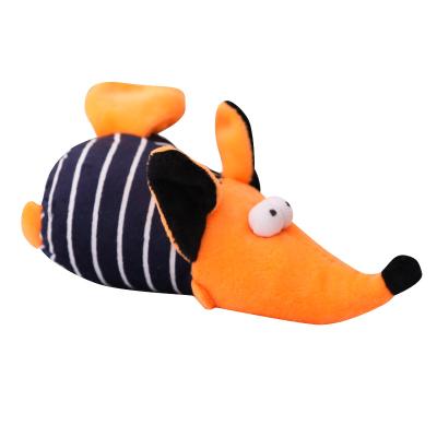 China Hot Selling Cuddly Animals Stocked Squeak Plush Toys Dogs Grind Teeth Mouse Pet Toys Training Toys for sale