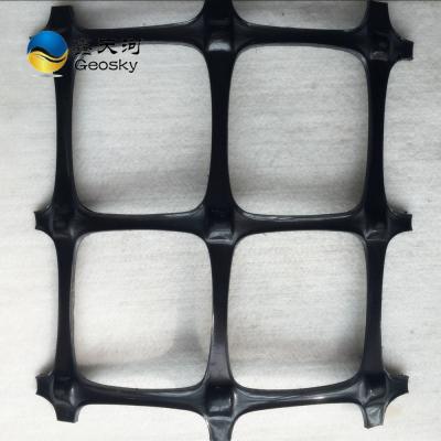 China Black HDPE Geogrid And Biaxial Poly Road Construction PP Geogrid for sale