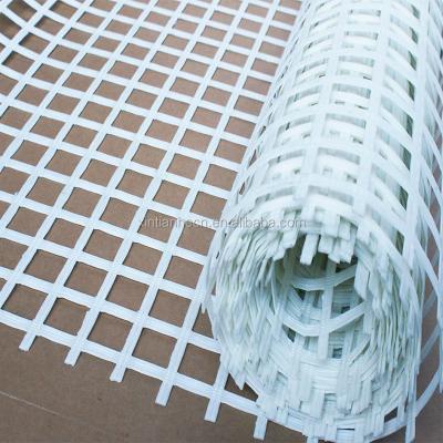 China Ceiling Warp-knitting Support Pet Mining Biaxial Grid Tunnel Mesh Polyester Geogrid for sale