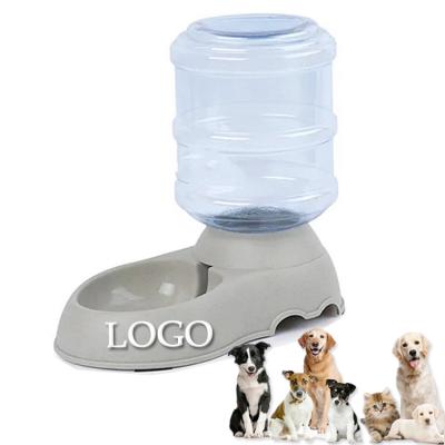 China Customized Wholesale Automatic Drinking Water Dog Food Gravity Pet Water Dispenser Logo Pets Feeding Bowl Feeder for sale