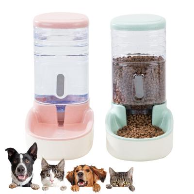 China Auto Hits Customized Logo Drinking Bowls Feeder Pets Non Slip Dog Food Automatic Gravity Pet Bowl With Water Dispenser for sale