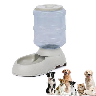 China Customized Wholesale Automatic Drinking Water Dog Food Gravity Pet Water Dispenser Logo Pets Feeding Bowl Feeder for sale