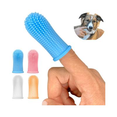 China Amazon Hot Selling Custom Viable Silicone Finger Hot Selling Tartar Care Tool Dog Teeth Pet Finger Brush Tooth Cleaning Toothbrush For Dogs for sale