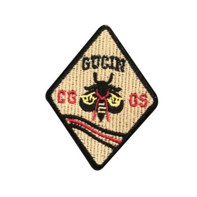 China Handmade Wholesale High Quality Premium Label Canvas Embroidery Patches For Clothing for sale